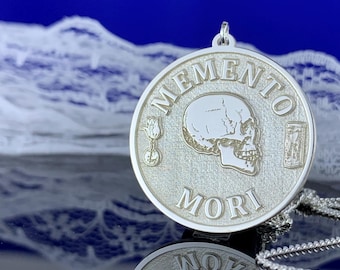 Memento Mori Necklace: Handmade Sterling Silver Gothic Jewelry