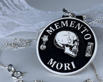 Memento Mori Necklace: Handmade Sterling Silver Gothic Jewelry