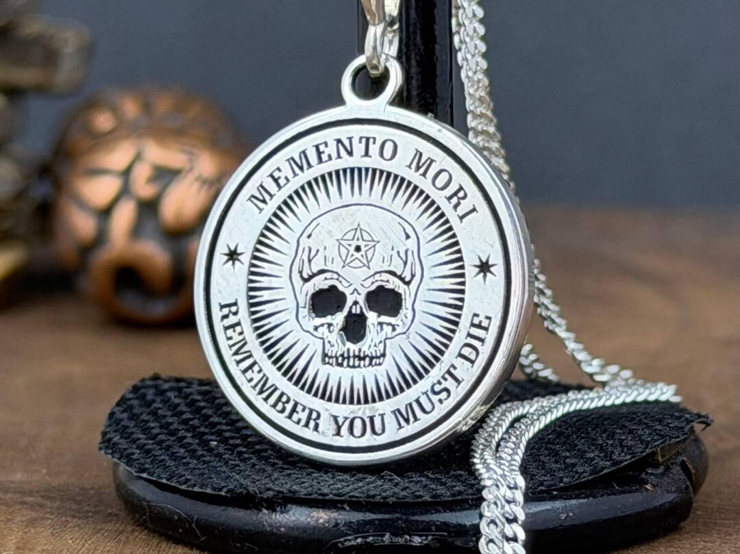 Memento Mori Skull Necklace – 925 Sterling Silver Gothic Pendant - Etsy