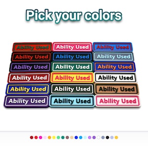 Ability Used Markers (Set of 2) - Use for trading card games and table top like Pokemon, MTG, One Piece, Digimon, Gundam, Lorcana, FAB, SWU