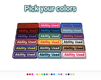 Ability Used Markers (Set of 2) - Use for trading card games and table top like Pokemon, MTG, One Piece, Digimon, Gundam, Lorcana, FAB, SWU