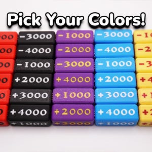 Attack Increase/Decrease Markers (Set of 6) - Great for One Piece, Yugioh, Dragonball, Digimon, Union Arena, table top games and more.