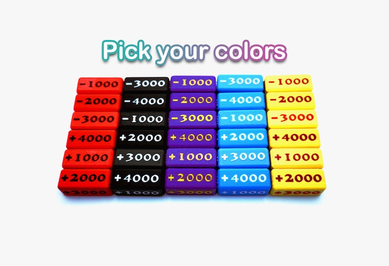 Attack Increase/Decrease Markers (Set of 6) - Used for One Piece, Yugioh, Dragonball, Gundam, Digimon, Union Arena, table top games and more image 1