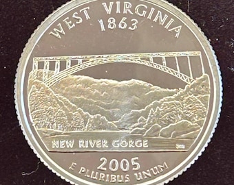 2005-S Washington Quarter West Virginia Proof 90% Silver - Etsy