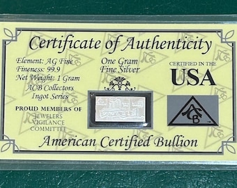 1g Gramm .999 Feinsilber Titanic mit COA