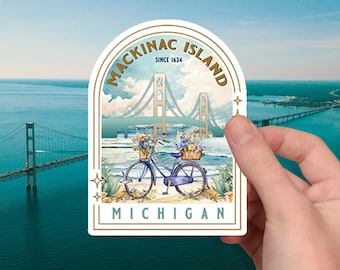 Mackinac Island Lake Huron Souvenir Die-Cut Vinyl Decal Stickers