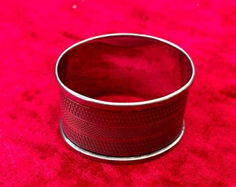 Antique Sterling silver hallmarked napkin ring. Marked Birmingham 1927