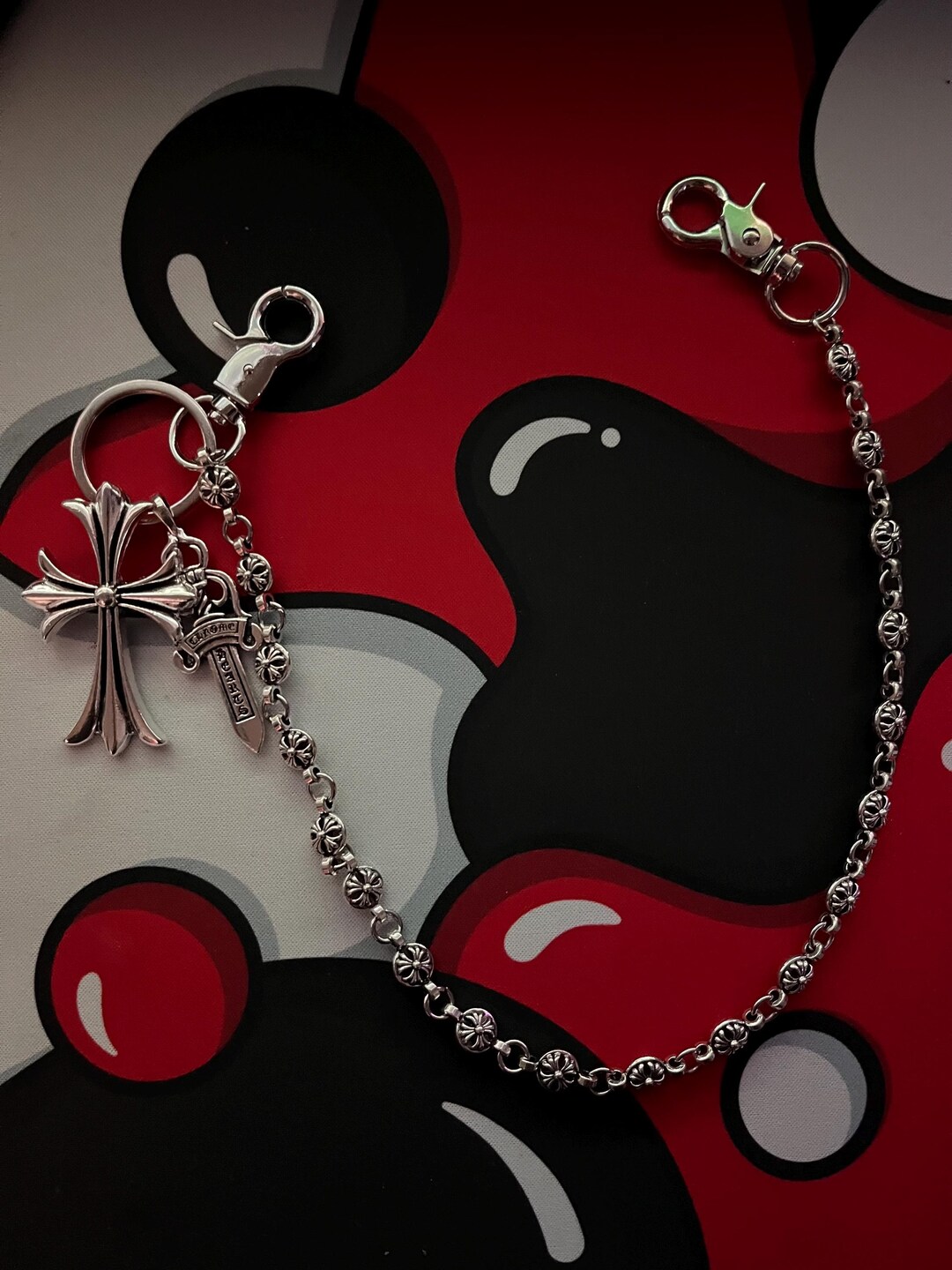 Chrome Hearts Inspo Pocket Jean Chain With Pendants - Etsy