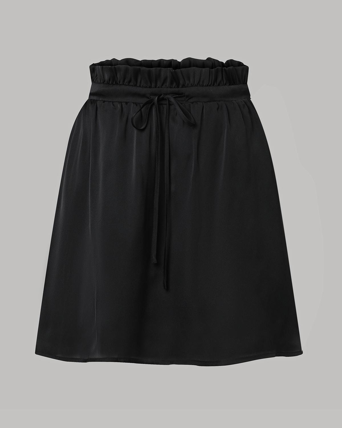 A LINE MINI SKIRT WITH ZIPPER