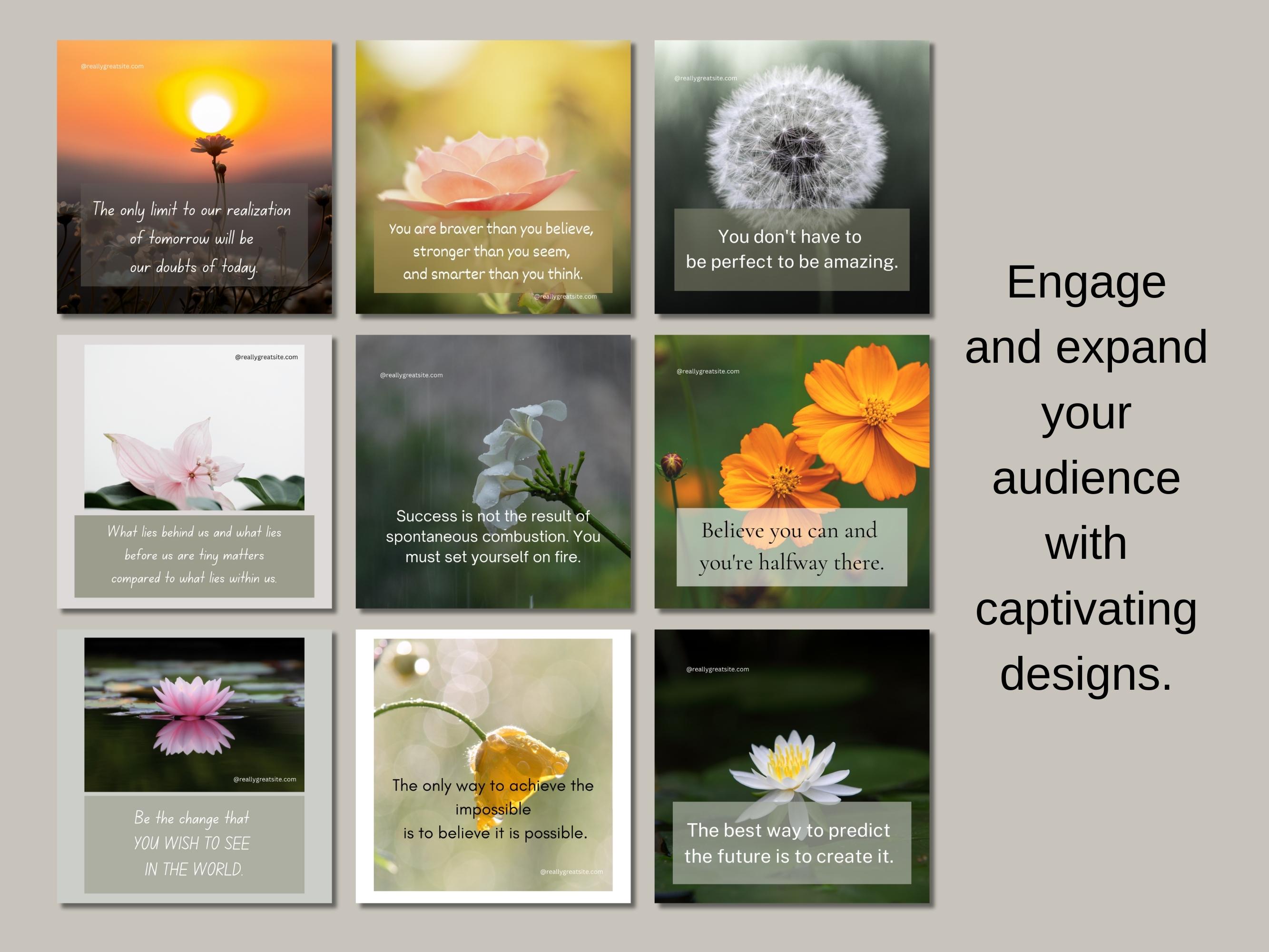 Encouraging Posts Motivational Quotes - Social Media Post Canva Template - Instagram ...
