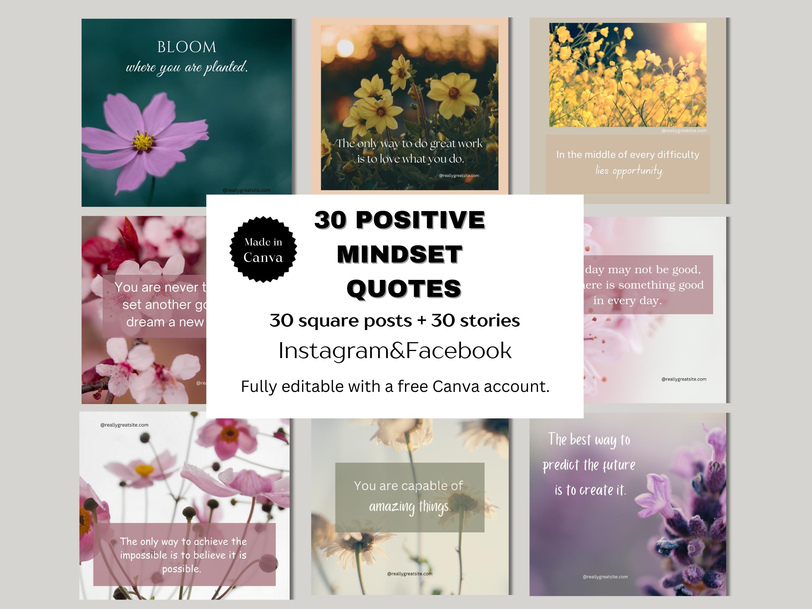 Encouraging Posts Motivational Quotes - Social Media Post Canva Template - Instagram ...
