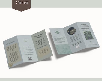 Plantilla de folleto de salud mental, folleto de terapia editable (Canva)