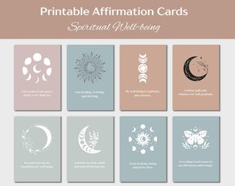 Tarjetas de Afirmaciones Espirituales / Bienestar y Abundancia (Descargar PDF)
