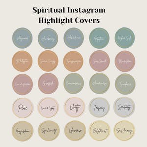 Spiritual Instagram Highlight Covers, Spiritual Text Story Icons, Editable Canva Templates, Mystical Highlight Buttons, Instant Download