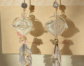 Dreamcatcher Earrings, Boho Feather Dangle Earrings, Handmade Spiritual Jewelry