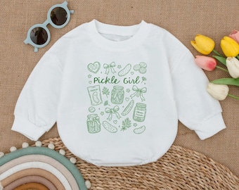 Pickle Lover Baby Romper: Vegan Hipster One Piece