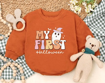 My First Halloween Baby Romper: Retro Autumn Bodysuit