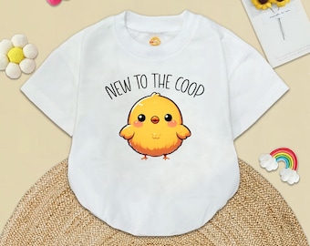 Farm Animal Baby Romper: New to the Coop, Baby Chick Bodysuit
