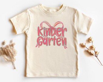 Coquette Bow Back To School Shirt: Girls' Kindergarten, First Grade
