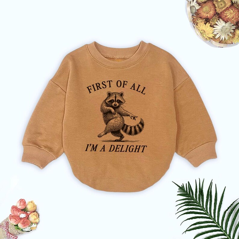 Kid Crew Raccon Funny Raccoon Baby Romper,