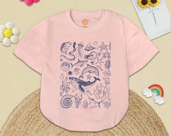 Ocean Creatures Baby Romper: Marine Animals Bodysuit