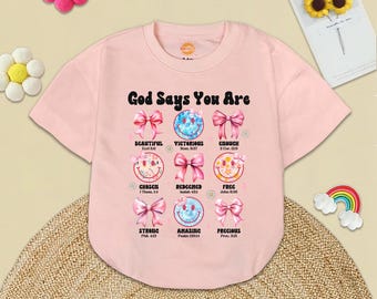 God zegt dat ik ben - Babyrompertje met religieuze tekst - Raglan rompertje