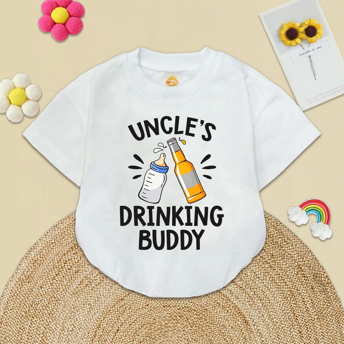 Uncle's Drinking Buddy Baby Bodysuit, Funny Baby Shower Gift - Etsy