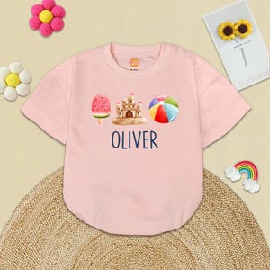 Personalized Beach Baby Romper, Beach Baby Bodysuit, Vacation Clothes, Toddler, Beach Shirts, Baby Boy Outfit, Name Custom, Beach Outfit