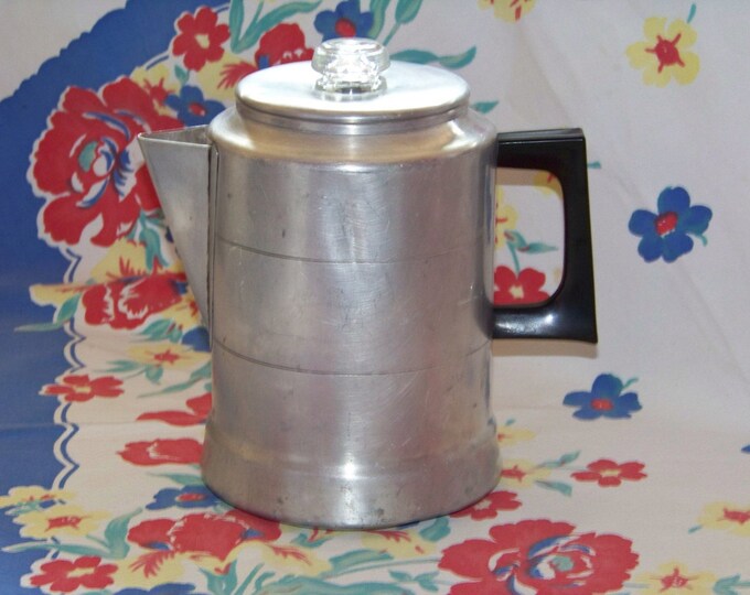 Vintage Aluminum Coffee Pot by Comet 9 Cup Capacity Etsy