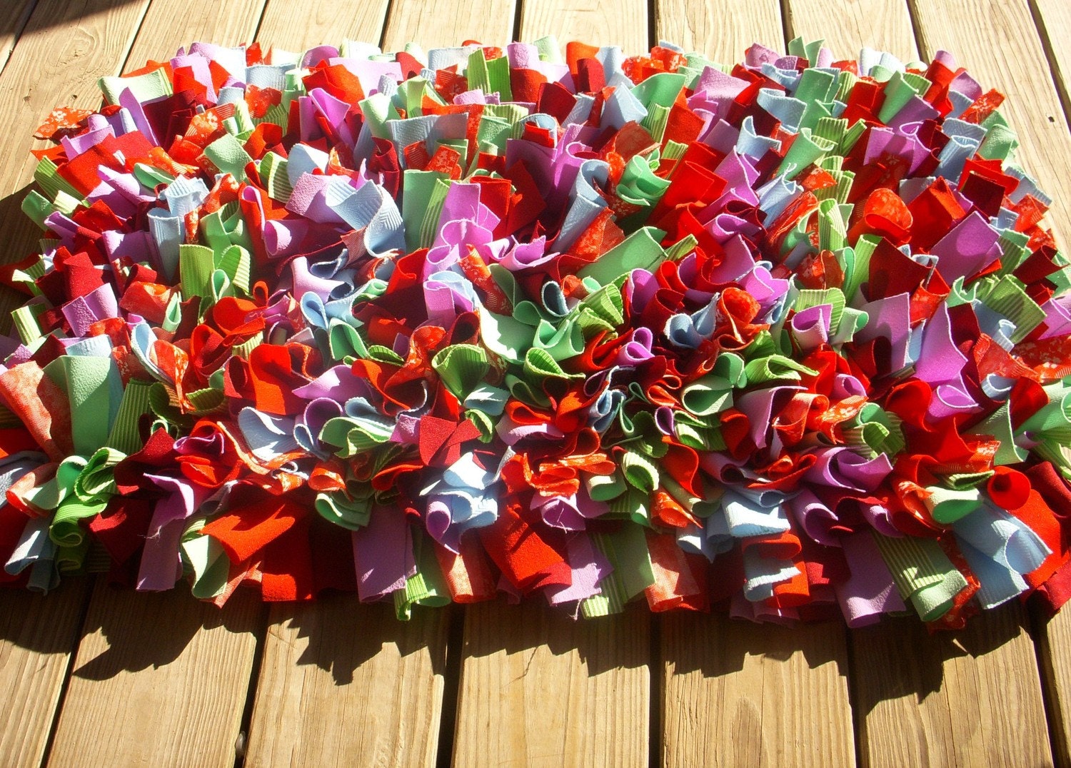 Fabric Rag Rug Tutorial and Video Link Etsy