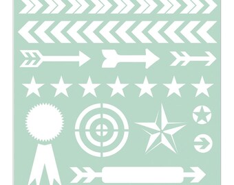 Stencil: Arrows 12 in x 12 in by Heidi Swapp