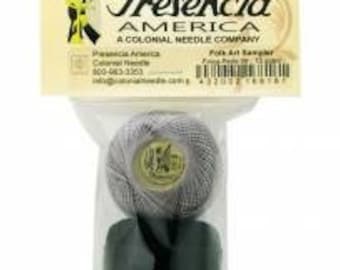 Presencia Finca Perle Cotton Size #8 Thread Sampler Pack in colorway "Folk Art"