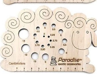 Double-Sided Sheep Shaped Knitting Needle and Crochet Hook Gauge by Paradise Exotic Accessories