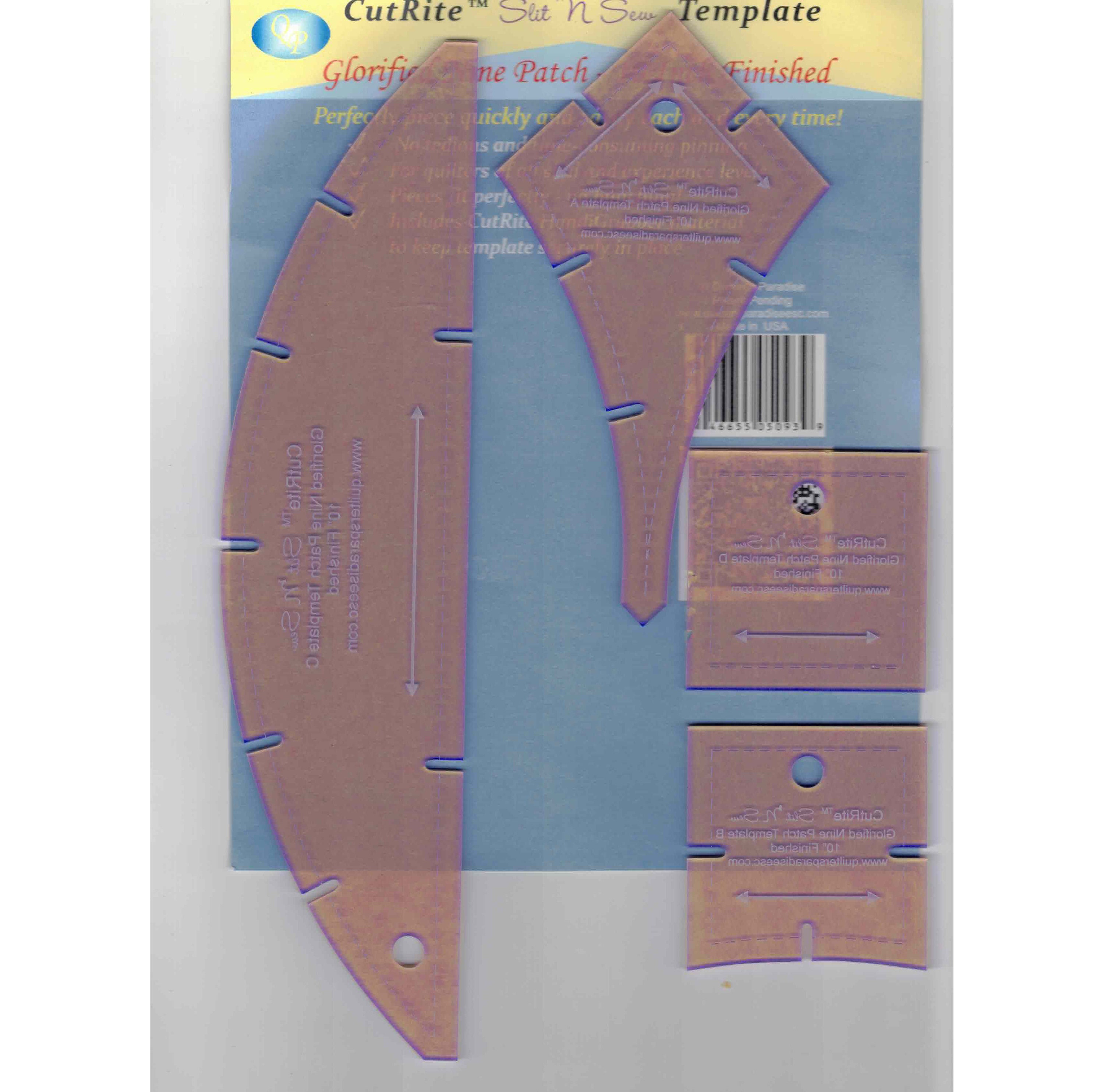 CutRite Slit 'N Sew Glorified Nine Patch - 10 Inch Finished
