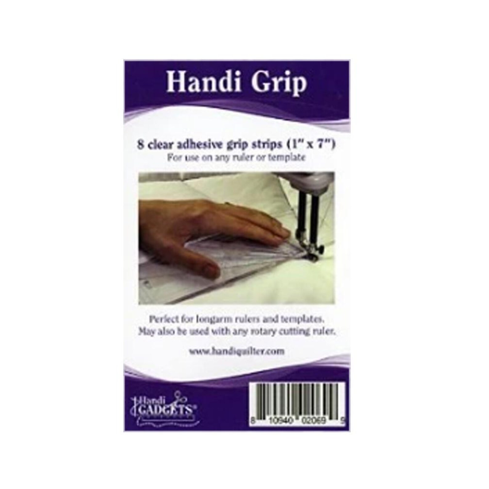 HANDI GRIP Adhesive Strips: 8 Clear 1in X 7in Strips for Use on Any ...