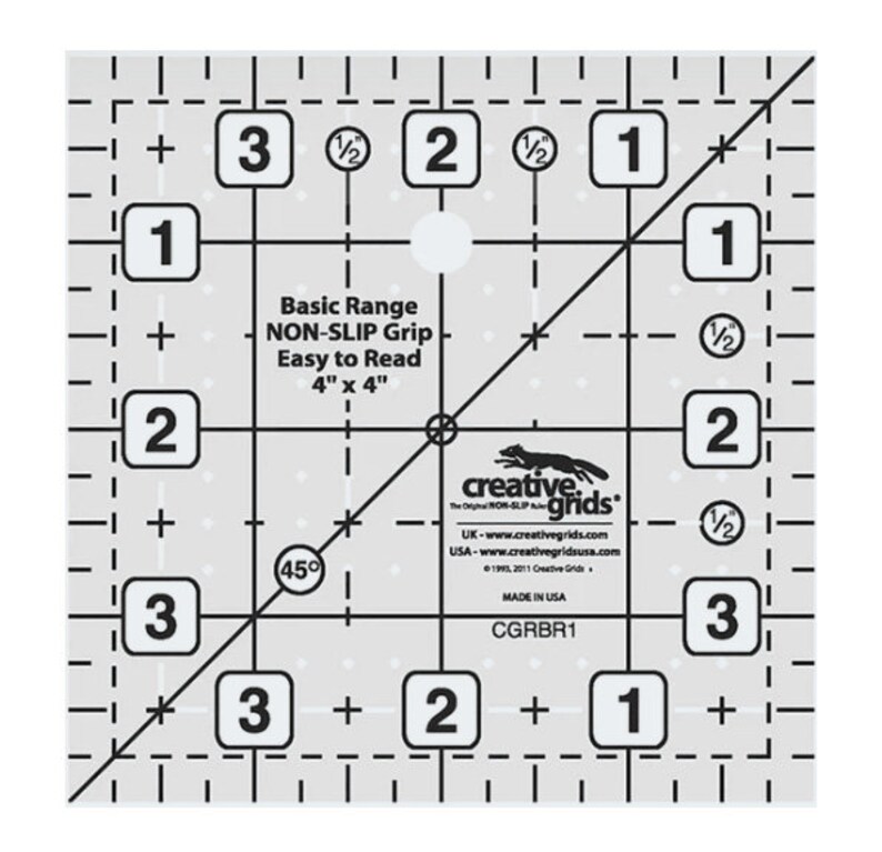 Creative Grids Quilting Ruler / Template Basic Range 4 X 4, CGRBR1 Etsy