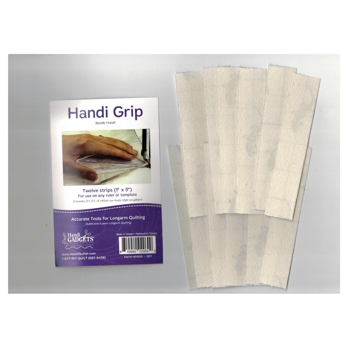HANDI GRIP Adhesive Strips: Twelve Clear 1