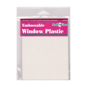 JudiKins Embossable Window Plastic, Clear - 20 Sheets, each 4.25" x 5.5" (AP405)