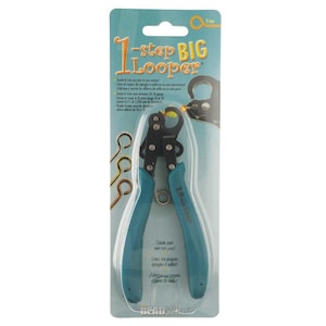 May include: A package containing a 1-step BIG Looper tool with teal handles and black jaws. The packaging includes text in multiple languages, including "Create & trim eye pins in one motion!" and "3.0mm Loop."