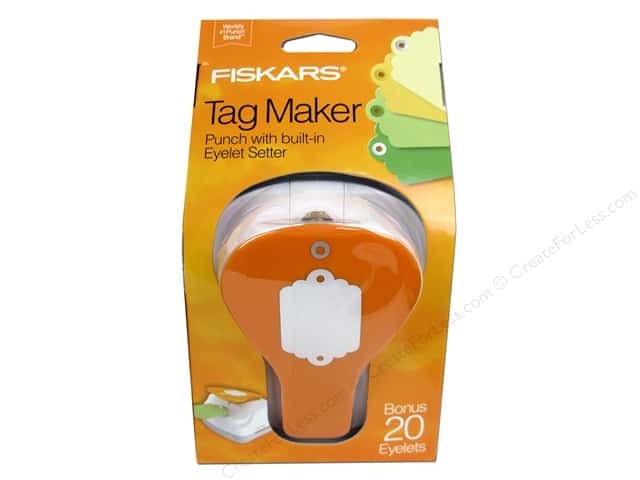 Fiskars Tag Maker Punch With Eyelet Setter, Scallop Style 