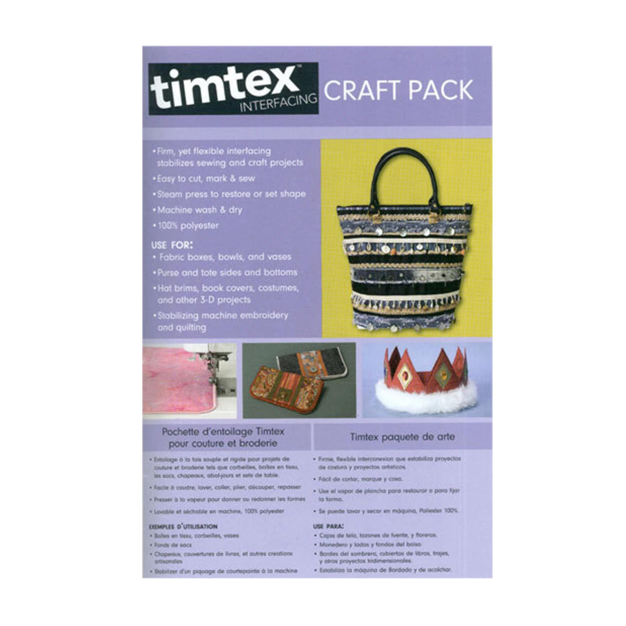 Timtex Interfacing Timtex Interfacing for Purse Making, Hat Making, and More - X1 Sheet ...