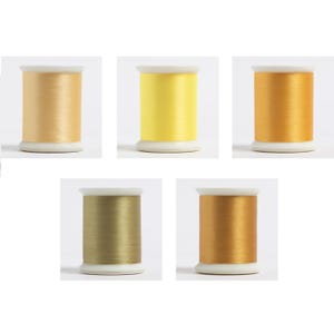 Super Threads Magnifico 40wt Polyester Thread, x5 spools 500 yards each, colorway "Golden Yellows"