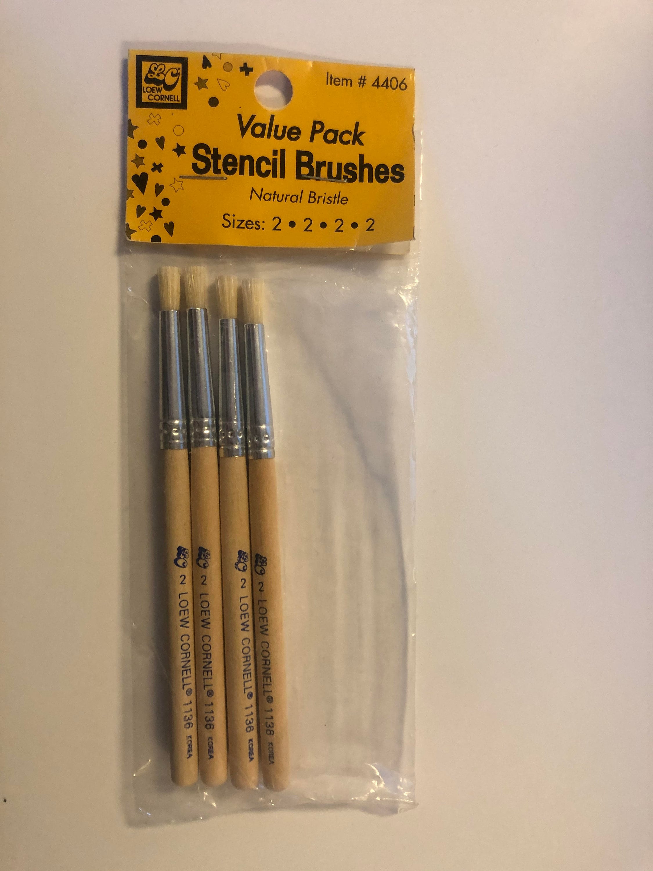 Stencil Brushes Value Pack from Loew Cornell in size 2 (4 brushes)