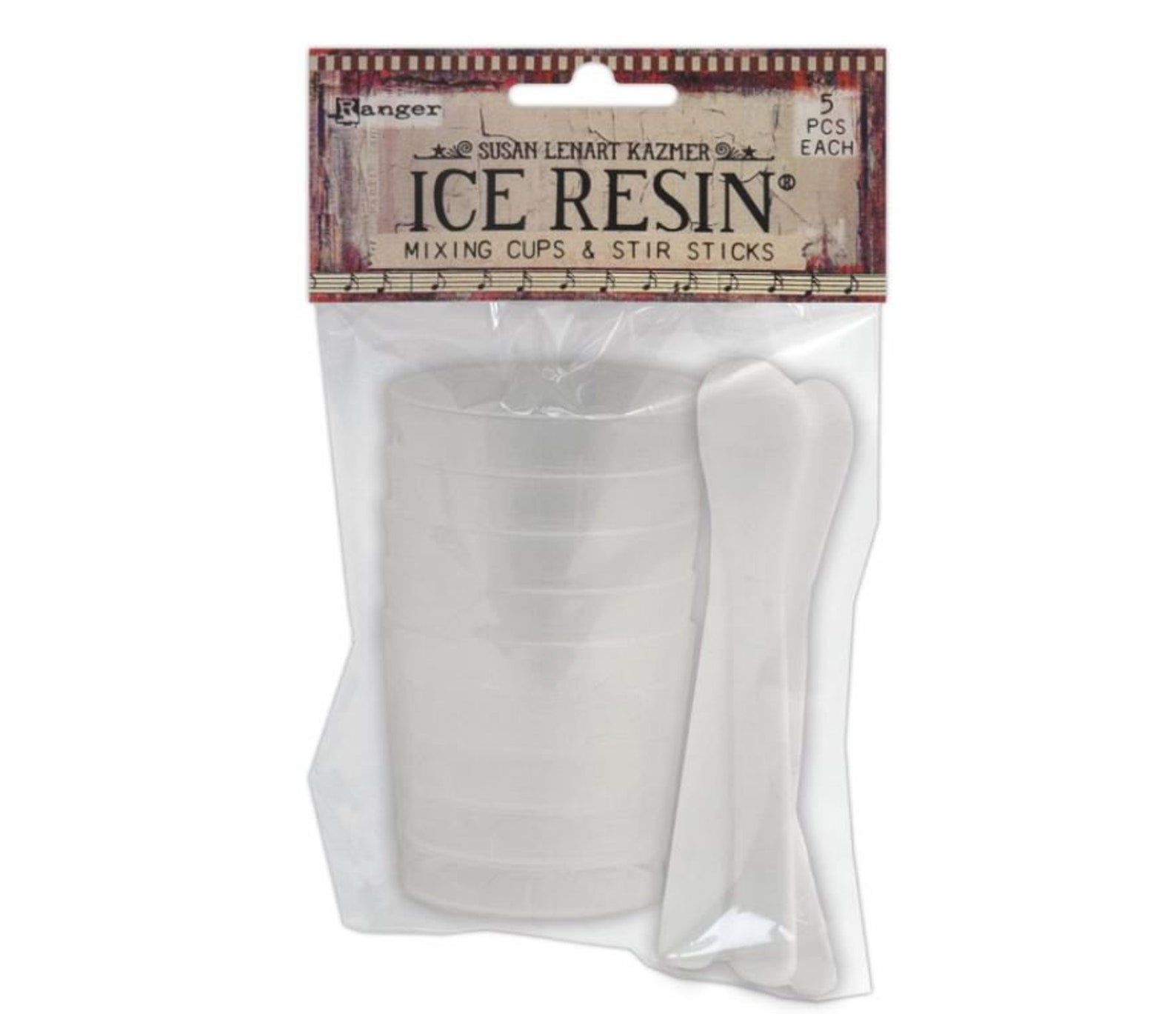 Ranger ICE Resin Plastic Mixing Cups & Stir Sticks 5x Etsy