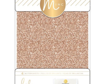 Heidi Swapp 6" x 8" Minc Glitter Sheets for use with Minc Foil - 4 Pieces - Rose Gold