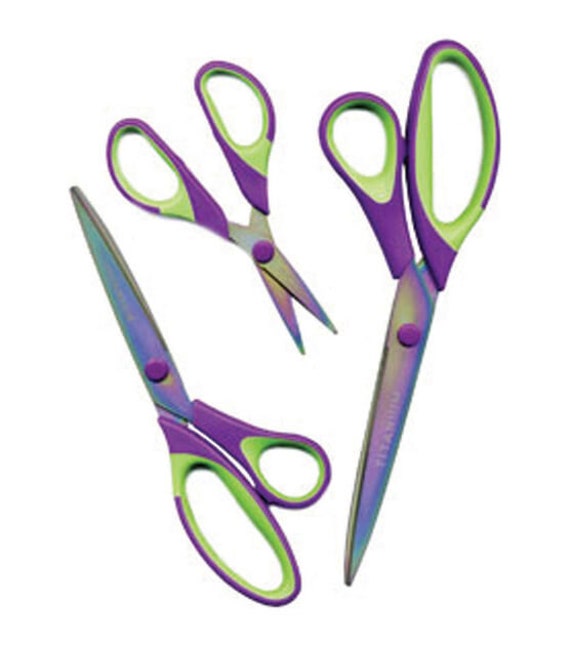 Sullivans Titanium Scissors 3-pkg-purple-green