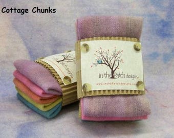 Hand Dyed Wool Chunks: 100% wool #Cottage