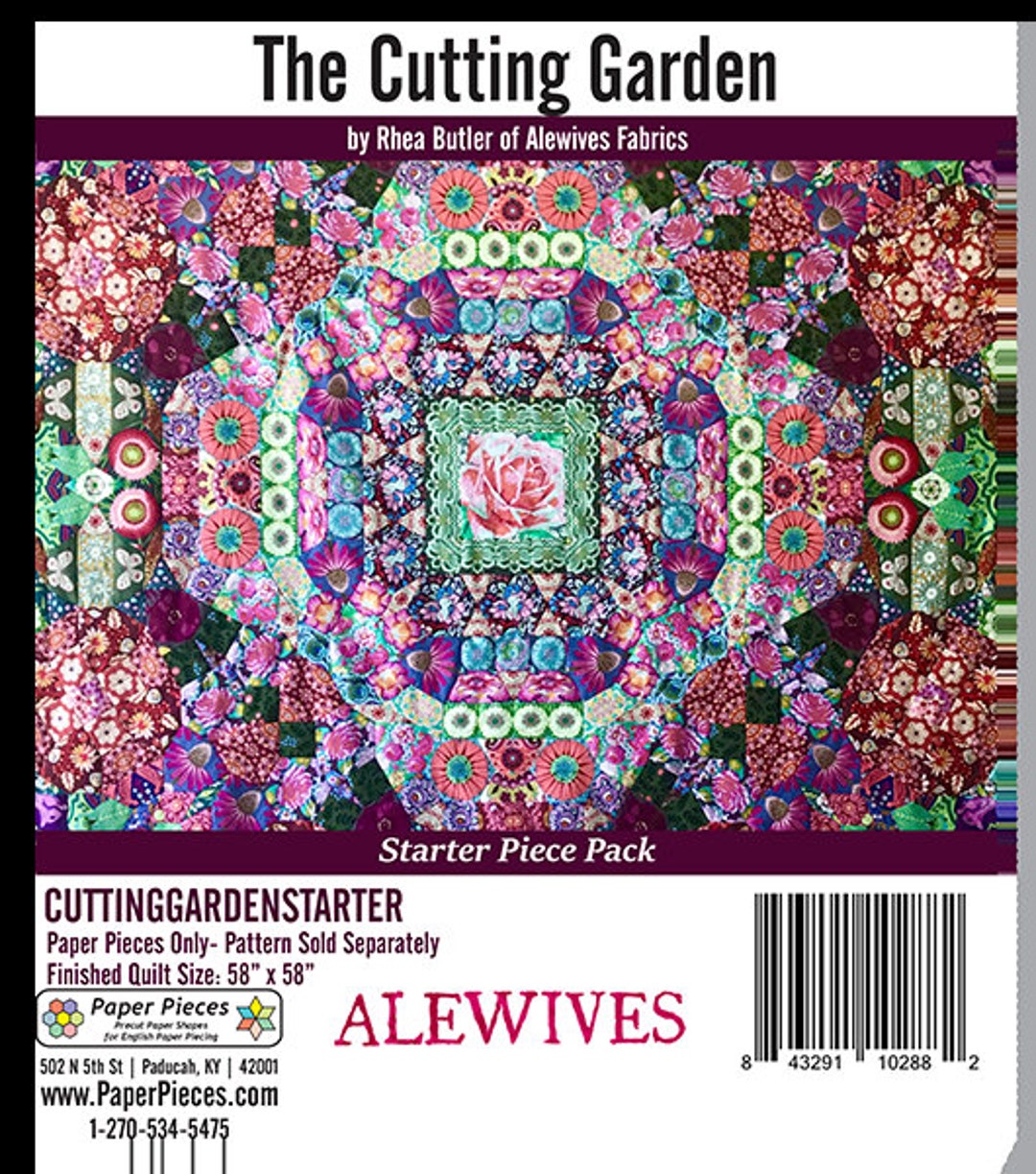 The Cutting Garden Quilt Pattern and Template Set by Rhea Butler of Alewives Fabric Etsy