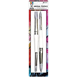 Ranger Dina Wakley Media Tools - Two 2-sided rubber-tipped multi-media crafting tools