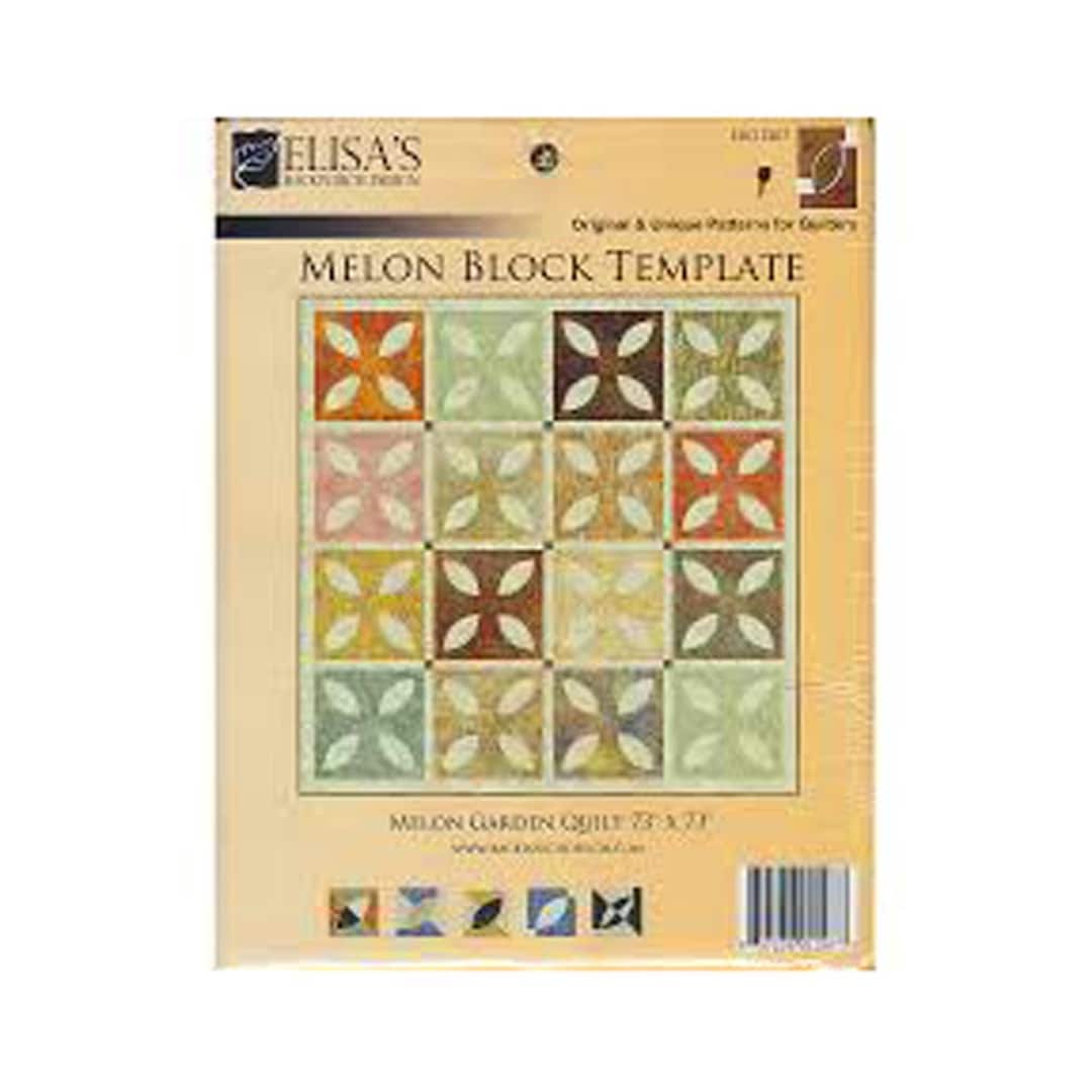 Elisa's Backporch Design Acrylic Template Set to Make 8 Finished Melon ...
